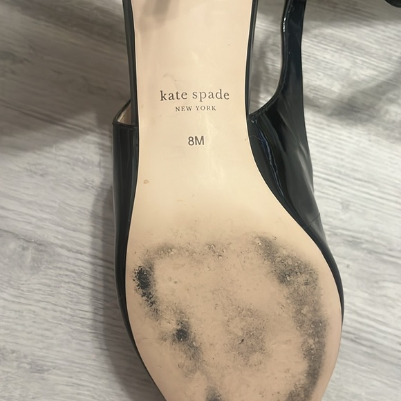 Kate Spade Shiloh patent leather slingback kitten heels size 8 - Picture 6 of 7
